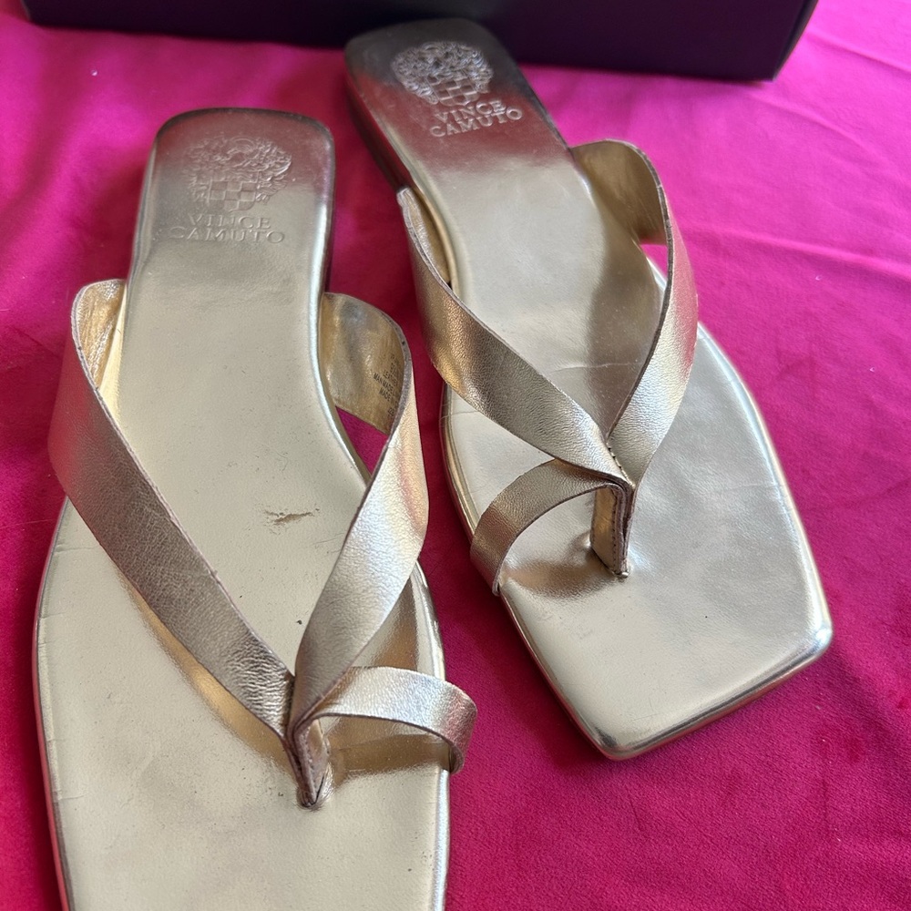 Vince Camuto Metallic Gold Sandals